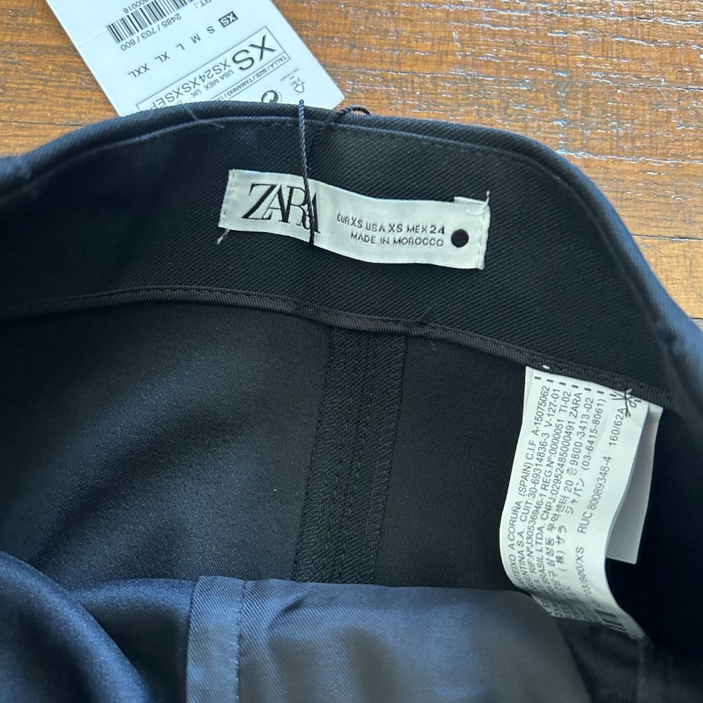 NWT Zara cargo mini Skirt in black XS 2485/703 - Picture 5 of 6